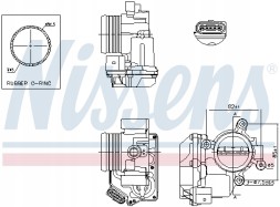 Nissens 955053 Корпус дросельної заслінки nissens 955053