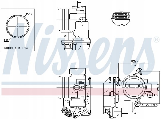 Nissens 955053 Корпус дросельної заслінки nissens 955053