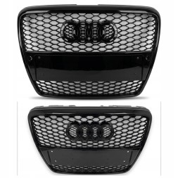 Pulse A6-RS1011 Решітка радіатора Audi A6 C6 2004-2011 Чорний глянець Стиль RS6