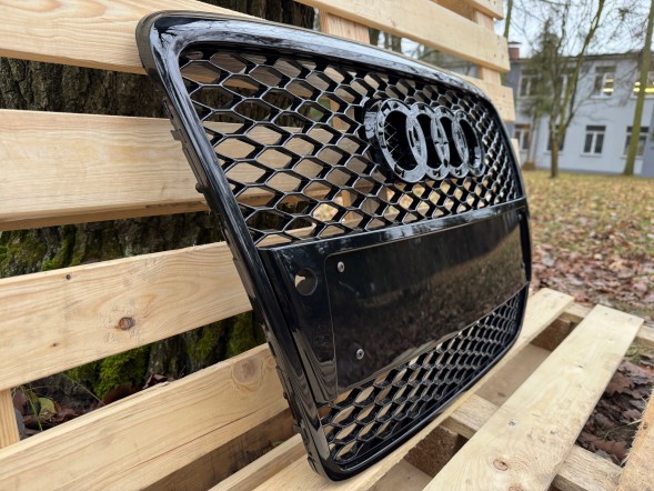 Pulse A6-RS1011 Решітка радіатора Audi A6 C6 2004-2011 Чорний глянець Стиль RS6