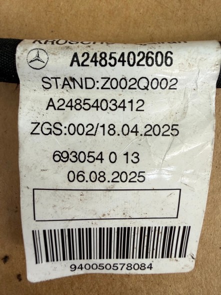Mercedes-Benz OE A2485402606 6xpdc MERCEDES GLB X248 ДРІТ ЗІ ЗЧУТЛИВИМИ ПАРКУВАЛЬНИМИ ДАТЧИКАМИ PDC ПЕРЕДНЬОГО БАМПЕРА A2485402606
