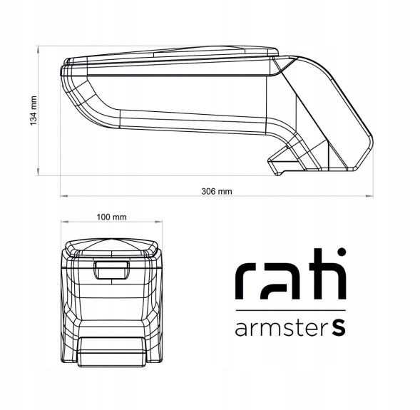 Rati V00808 Штатний підлокітник для citroen c4 cactus 2014-2020 рр