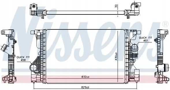 Nissens 961559 Інтеркулер (охолоджувач повітря) 961559 nissens