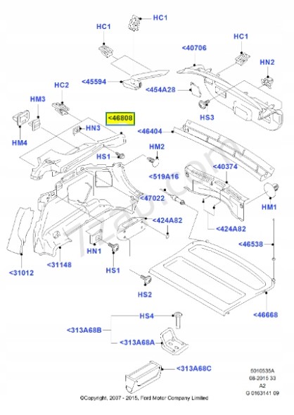 Ford OE Накладка багажника FORD Mondeo 2007-2014 OE 1479698