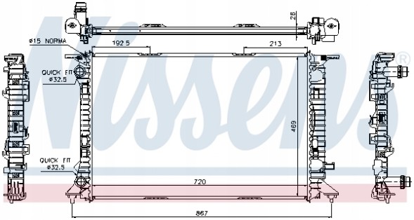 Nissens 60323 Радіатор, система охолодження двигуна nissens 60323