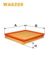 WA6209 WIX FILTERS Фільтр повітряний