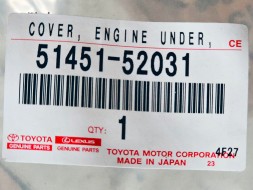 Toyota OE 5145152031 ЗАХИСТ ДВИГУНА ПІДДОН TOYOTA PRIUS C 2015+ НОВИЙ OE