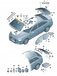 Audi OE 4G5853306 УЩІЛЬНЮВАЧ ВЕРХНИЙ ЛОБОВОГО СКЛА AUDI A6 C7 ОРИГІНАЛ