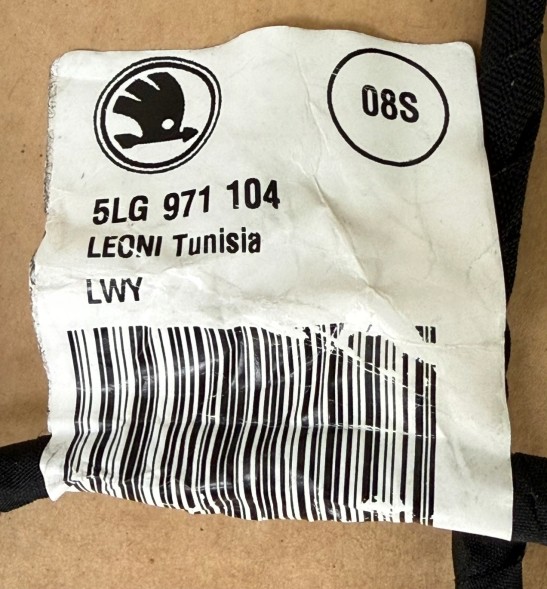 Skoda OE 5LG971104 5LG971104 TAB 019 601 skoda enyaq iv wiązka zderzaka tył 5lg971104 czujniki pdc instalacja tylnego zderzaka oem oe skoda ДЖГУТ ЗАДНЬОГО БАМПЕРА SKODA ENYAQ iV 5LG971104 (08S) + ДАТЧИКИ PDC OEM