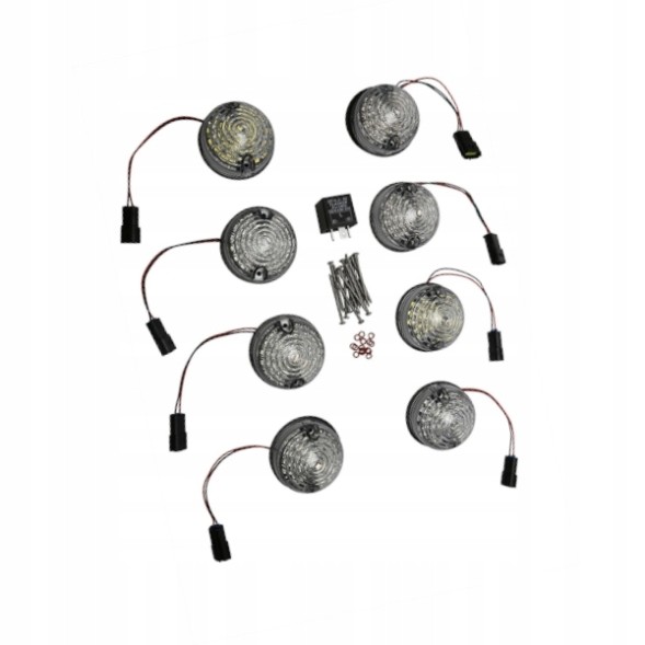 Китай HLK001LED Комплект LED ліхтарів (передні + задні) білі для Land Rover Defender