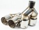 WLM Customs WLM-CH2x100 WLMcustoms Y-PIPE 2x100 подвійний вихлопний наконечник