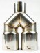WLM Customs WLM-CH2x100 WLMcustoms Y-PIPE 2x100 подвійний вихлопний наконечник