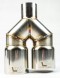 WLM Customs WLM-CH2x100 WLMcustoms Y-PIPE 2x100 подвійний вихлопний наконечник