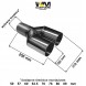 WLM Customs WLM-CH2x100 WLMcustoms Y-PIPE 2x100 подвійний вихлопний наконечник