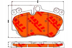 TRW GDB1764 (TRW) BBP2476 0986TB2924 P65016 LP2116 Гальмівні колодки trw porsche front cayenne 3.6-4.8