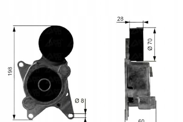 Gates T38435 Натягувач клинового ременя gates t38435