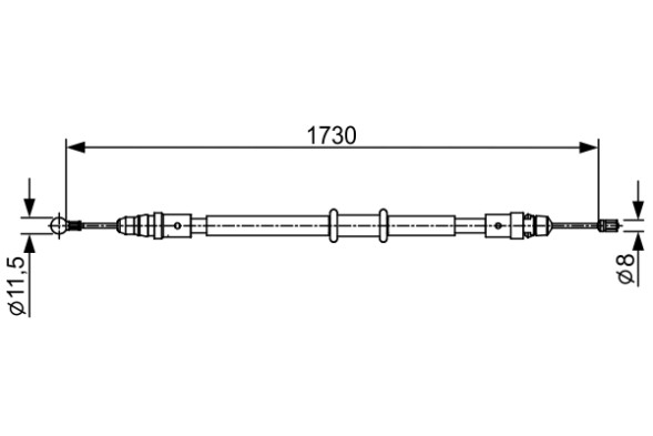 1987482549 BOSCH ТРОС ГАЛЬМIВНИЙ