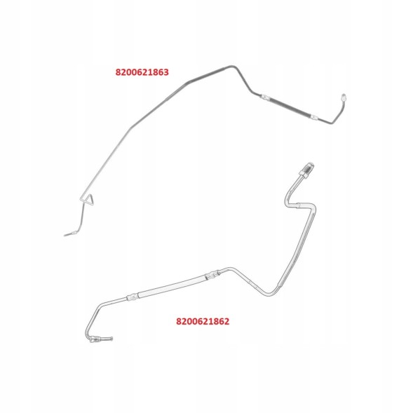 PiterParts 11422140000 Przewody hamulcowe stalowe przód tył RENAULT Laguna 2 Гальмівні трубки жорсткі сталеві RENAULT Laguna 2 комплект передні задні PL OEM
