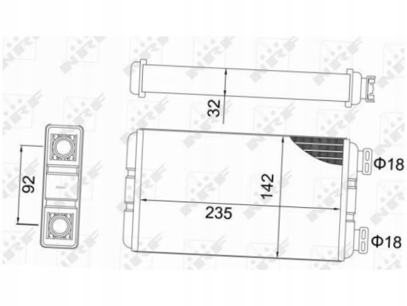 NRF 54312 Обігрювач opel movano a 1.9-3.0 03-