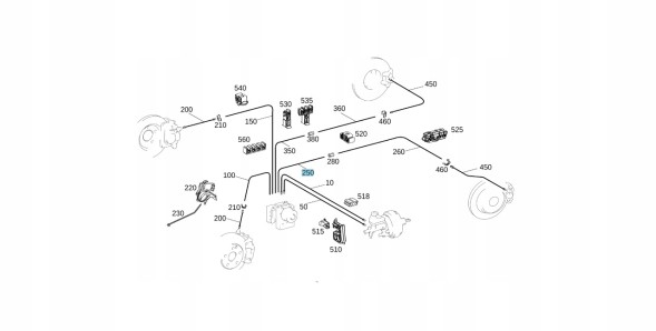 Mercedes-Benz OE A2124200726 ГАЛЬМІВНИЙ ШНУР LT MERCEDES E W212