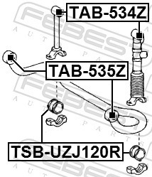 TAB 535Z FEBEST Втулка стабілізатора підвіски