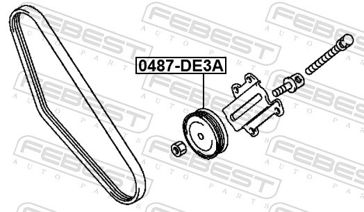 0487 DE3A FEBEST Ролик