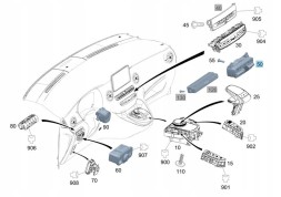 Mercedes-Benz OE A44790535079051 ЦЕНТРАЛЬНА КОНСОЛЬ ПЕРЕМИКАЧ РЕЖИМ ДВЕРЕЙ MERCEDES V КЛАС 44