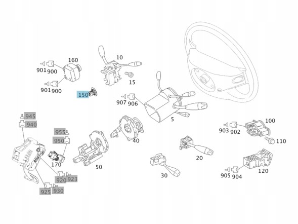 Mercedes-Benz OE ORG КНОПКА СТАРТ СТОП MERCEDES-BENZ A2215450814