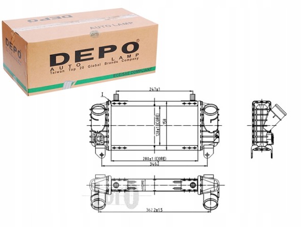 Abakus 003-018-0009 Інтеркулер audi a2 1.2 1.4 tdi 00-05