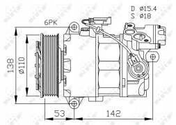 NRF 32463 Компресор кондиціонера 32463 nrf