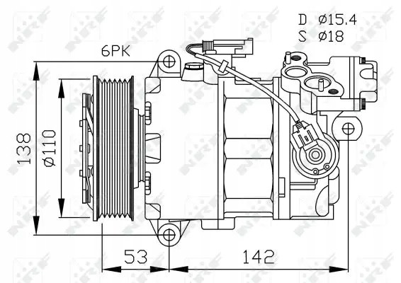 NRF 32463 Компресор кондиціонера 32463 nrf
