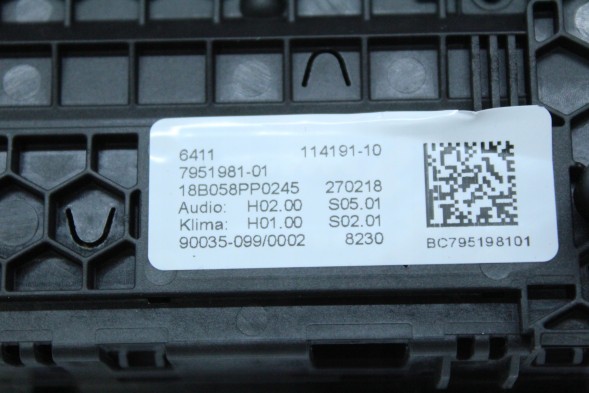 BMW OE 7951981 61317951981 5A4A4A9 7947701 7939449 ПАНЕЛЬ КОНДИЦІОНУВАННЯ ПОВІТРЯ BMW G01 X3 F97 X3M G02 X4 F98 X4М