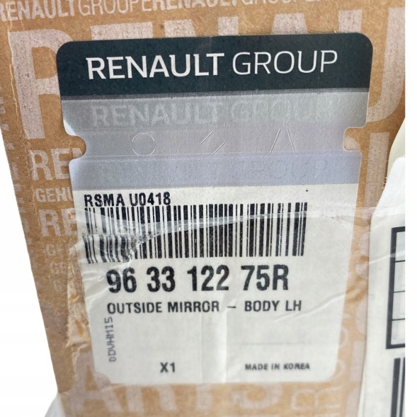 Renault OE OE дзеркало ліве 9PIN Renault Koleos II 963312275R