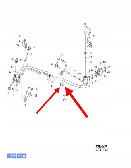 Volvo OE ШЛАНГ КОНДИЦІОНЕРА B4 D4 2.0 VOLVO XC90 2016- OEM/OE 31694603