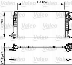 Valeo 735182 Радіатор системи охолодження двигуна valeo 735182