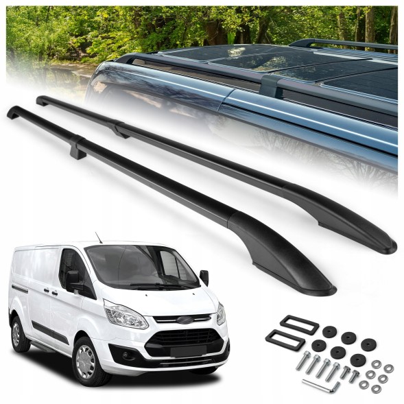 CHROMEMASTER OM-RR-D0030LB-002 Поздовжні рейлінги на дах, багажник для FORD TRANSIT CUSTOM 2012-2023 LONG | ДОВГИЙ