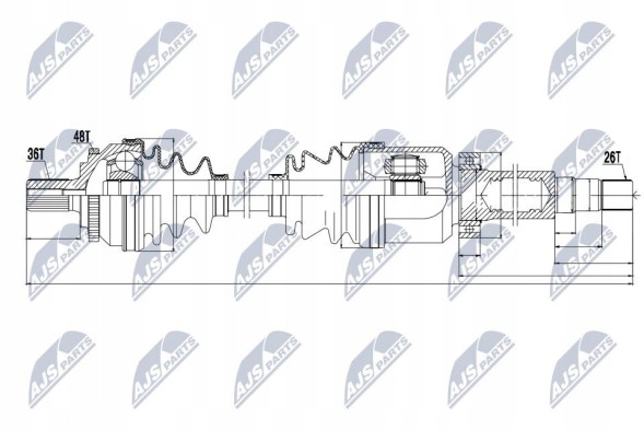 NTY NPW-VV-011 Nty npw-vv-011 карданний вал