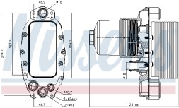 90948 NISSENS Радіатор охолодження оливи