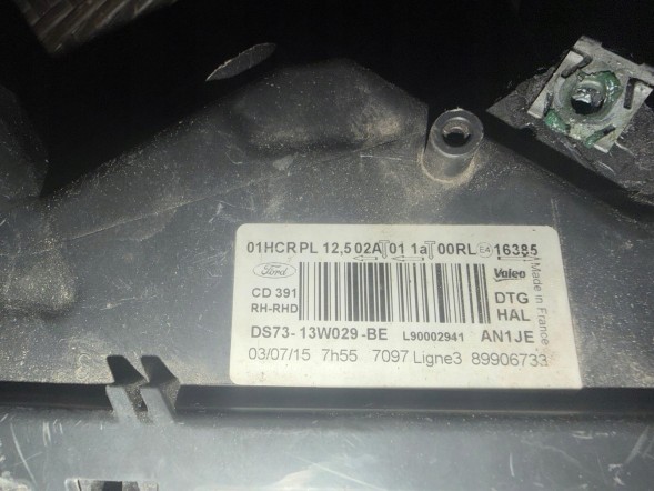Ford OE DS73-13W029-BE Ford mondeo mk5 mkv 14-19 права фара лінзова ds73-13w029-be uk