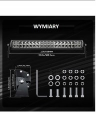 Aurora ALO D6 20 dual row Лампа робоча AURORA LED 20" дворядна стрічка Osram LED BAR