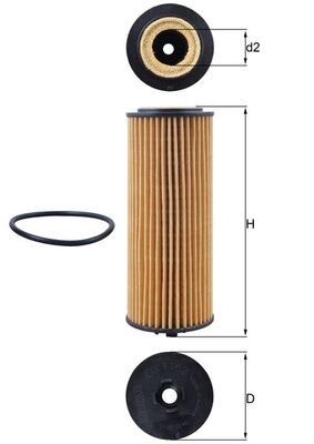 OX1162D MAHLE ORIGINAL Фільтр мастил
