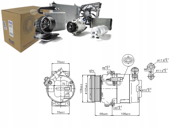 Nissens 89096 Компресор кондиціонера opel astra h 04- 1.7cdti