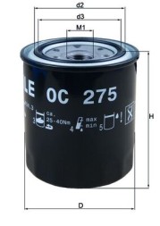 OC275 MAHLE ORIGINAL Фільтр мастил