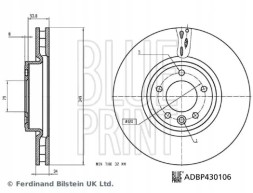 Blue Print ADBP430106 Гальмівний диск передній adbp430106 blue print