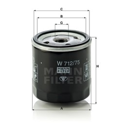 W 712 75 MANN FILTER Фільтр мастил