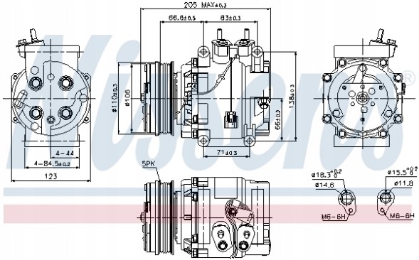 Nissens 89235 Компресор кондиціонера nissens 89235