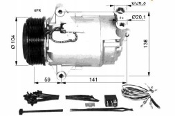 NRF 32427 Nrf компресор кондиціонера opel astra h 04- cvc6