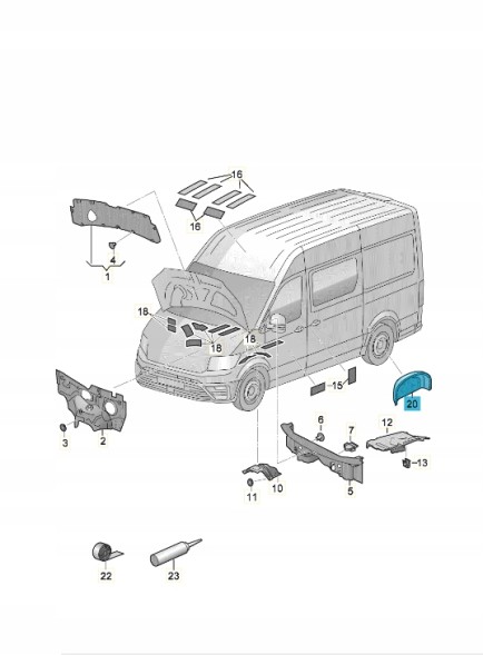 Volkswagen OE 7C0864503FV79 Накладка колісної арки чорна ASO VW
