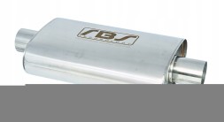 RBS Technology RBS-EX304-25CC Глушник наскрізний овальний - rbs 35см 2,5" 64мм c/c 304ss
