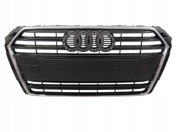PA 8W0853651 STANDARD BEZ PDC РЕШІТКА РАДІАТОРА AUDI A4 B9 2015 2016 2017 2018 2019 ЧОРНА МАТОВА З ХРОМОМ PDC